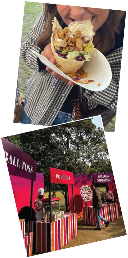 Festival food and grounds